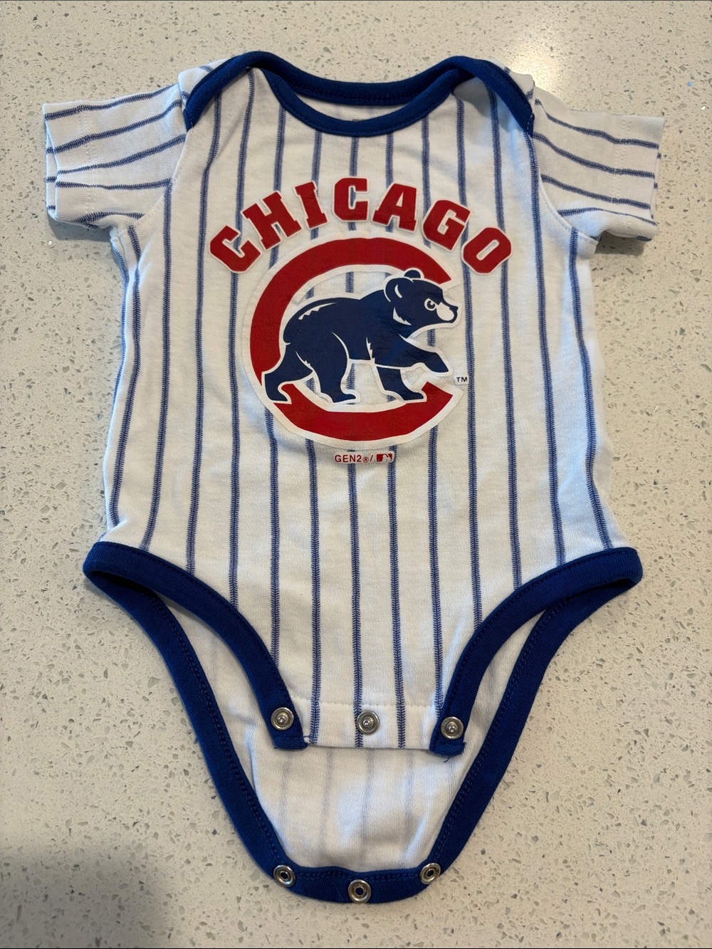 Chicago Cubs Baby One-Piece Bodysuit - Size 3-6 Months